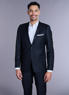 Veste de costume ajustée et bi-stretch, laine mélangée Jerem, boutons de poignet