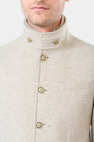 Veste de ville poches, maille effet drap de laine Jerem, boutons de poignet, double fente d'aisance