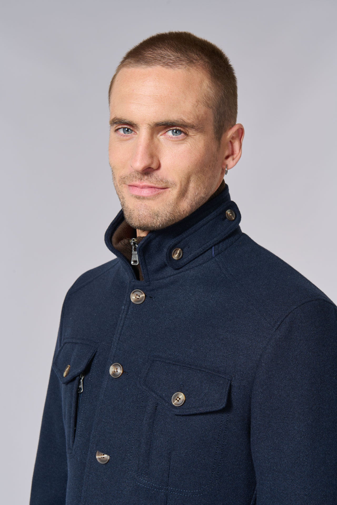Veste de ville poches et plastron amovible Jerem, simple boutonnage, double fente d'aisance vue 9