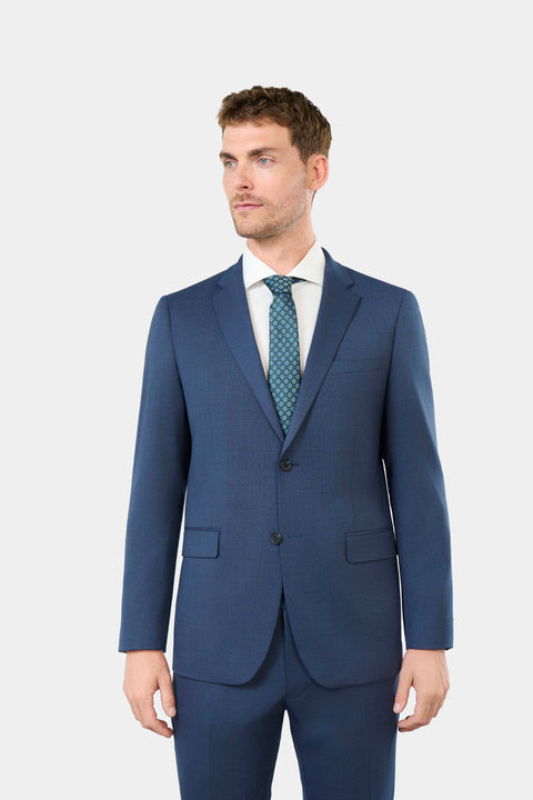 Veste de costume lavable coupe classique en laine vierge mélangée Jerem, col cranté, entièrement doublée, poches passepoilées à rabat