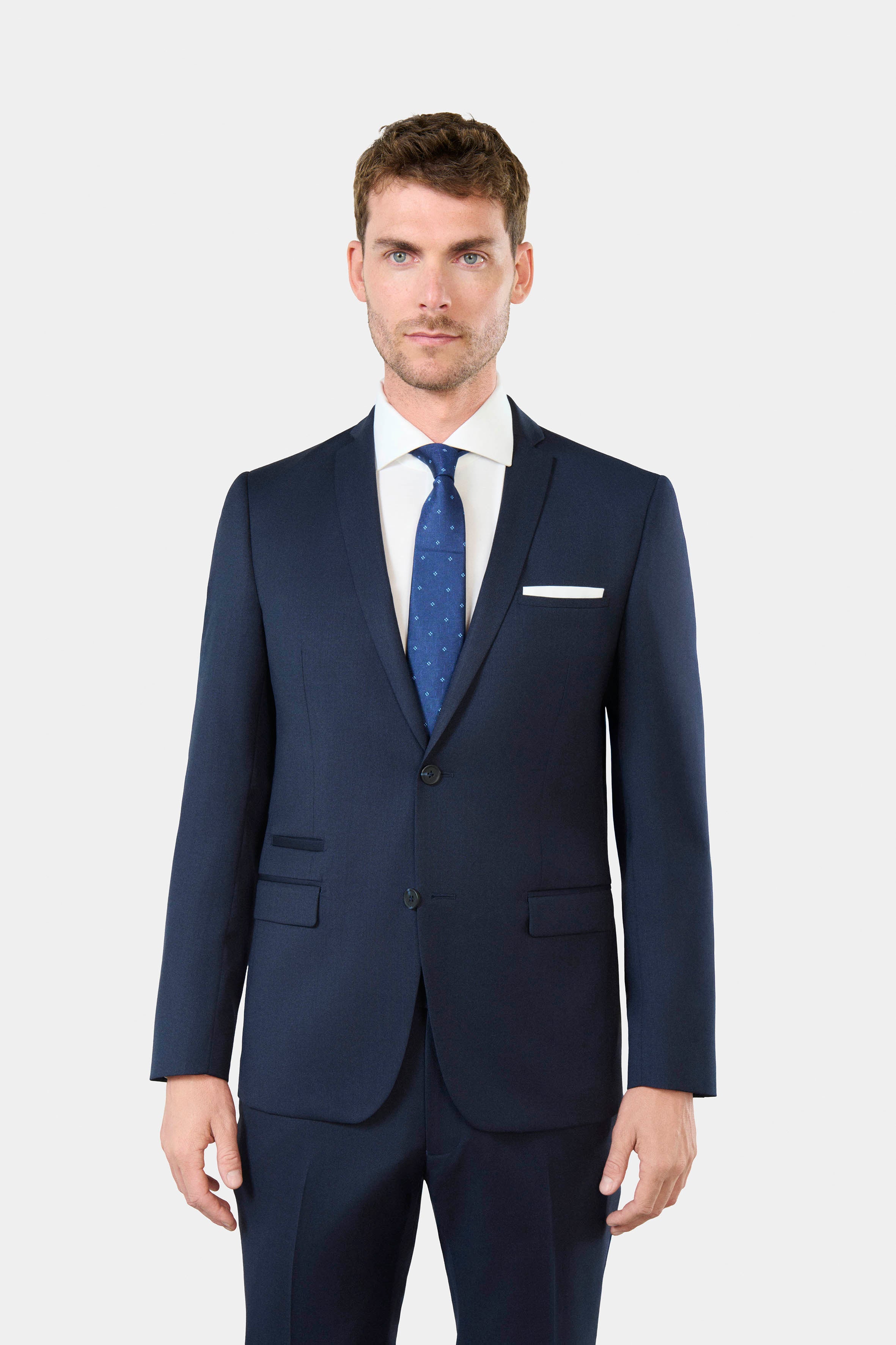 Veste de costume en laine vierge vitale Barberis Canonico Jerem, col cranté, entièrement doublée, poche poitrine