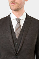 Maille Prince de Galles fondu — Veste de costume extra-slim Jerem, boutons de poignet, poche poitrine