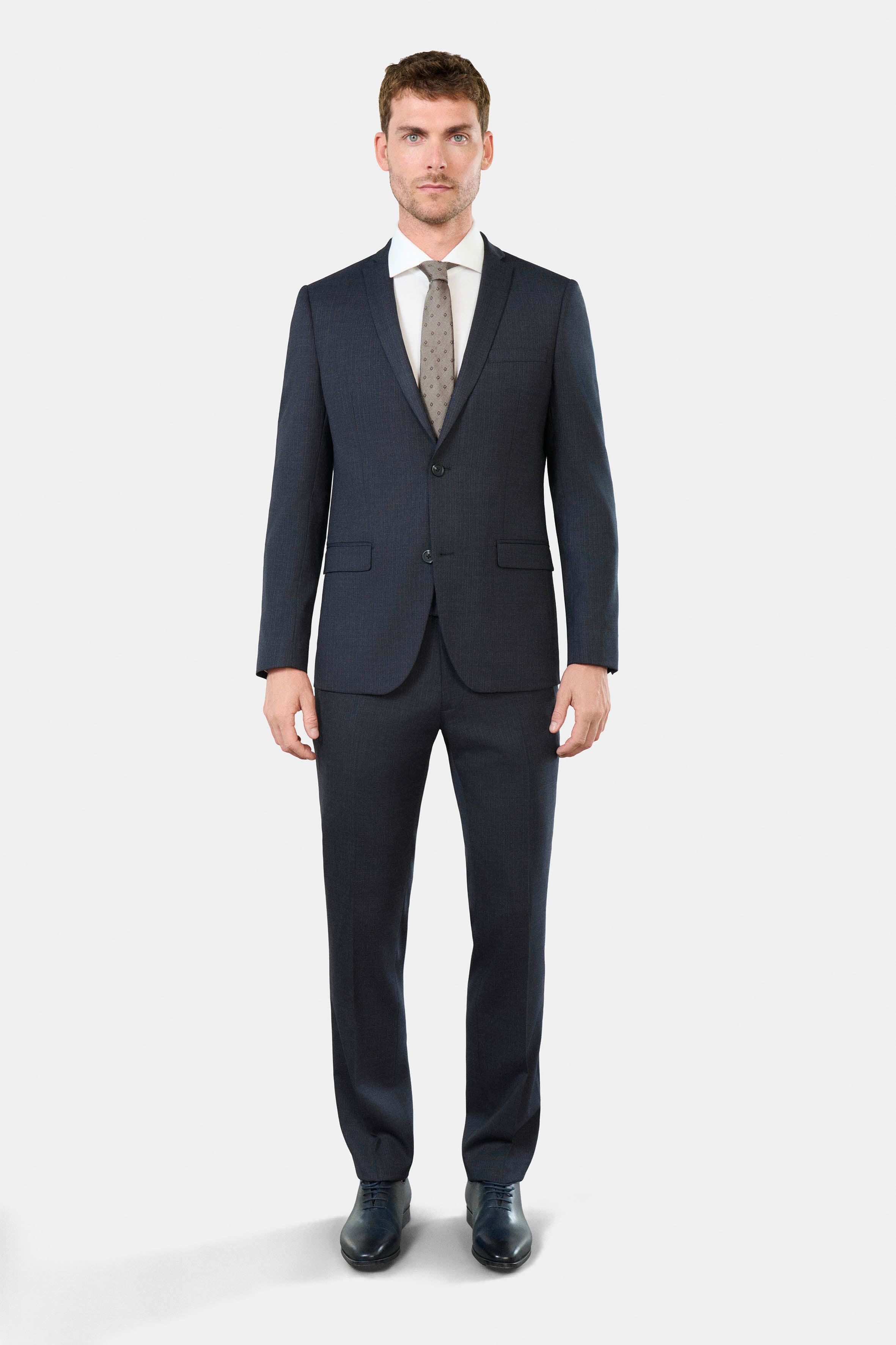 Veste de costume lavable stretch fines rayures Jerem, entièrement doublée, poches passepoilées à rabat