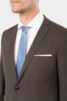 Veste de costume stretch faux-uni discret Jerem, fente d'aisance au dos, coupe droite