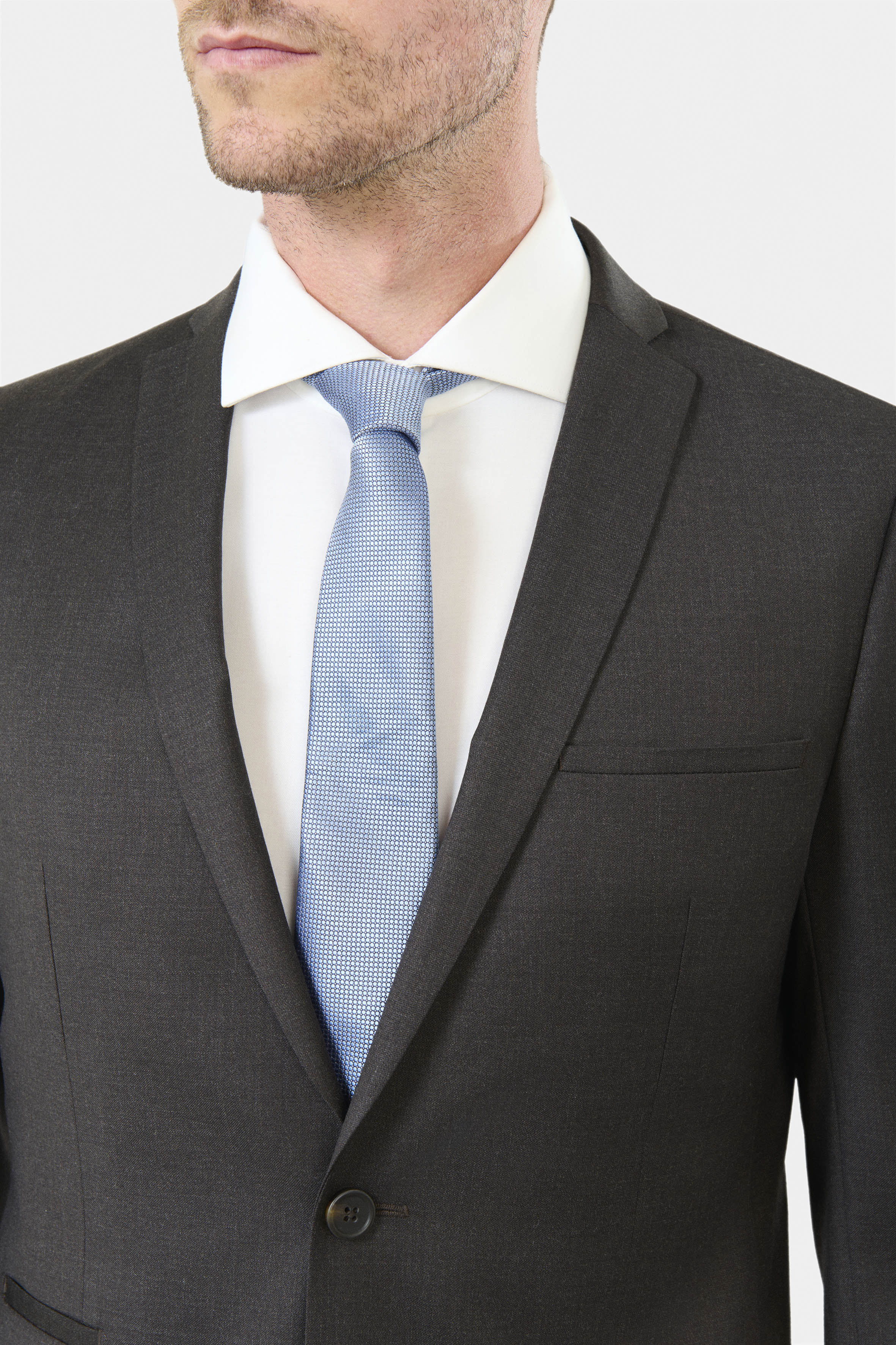 Veste de costume, laine vierge vitale Barberis Canonico Jerem, fente d'aisance au dos, coupe droite