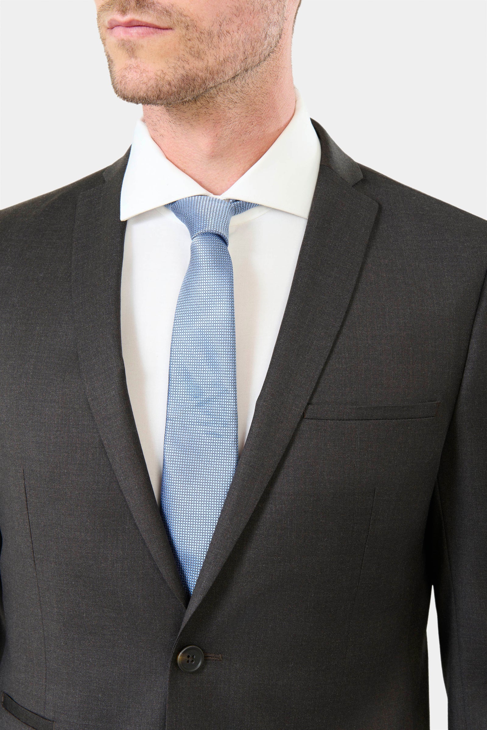Veste de costume, laine vierge vitale Barberis Canonico Jerem, fente d'aisance au dos, coupe droite